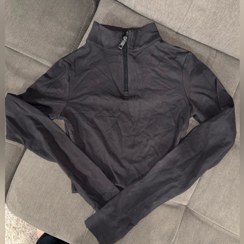 Balance Athletica Black Quarter-Zip Long Sleeve Top
